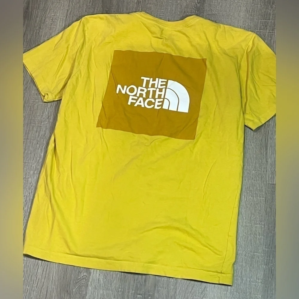 Vintage VTG The North Face Size Small Big Logo Green Red Short Sleeve Shirt